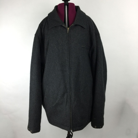Haband Men's Wool Coat Size XL Gray - Picture 1 of 8